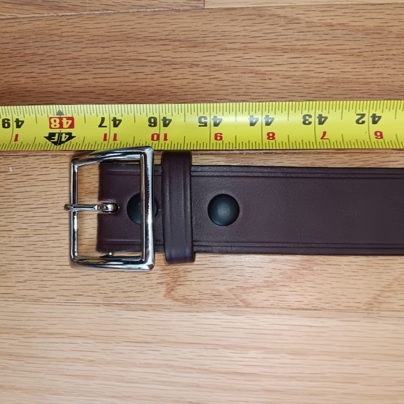 Boston Leather Mens Leather 42 Waist. 1 3/4 Wide. Total Including Buckle 47 Inch - Picture 6 of 10